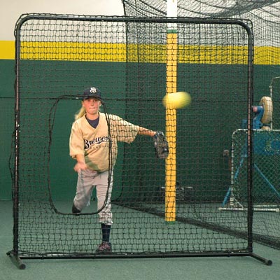 Portable Softball Pitching Screen 6'6" x 6'6" with Snap Pin Frame Pillowcase Net and carring bag Portable Softball Pitching Screen 6'6" x 6'6" with Snap Pin Frame Pillowcase Net and carring bag