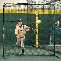 Portable Softball Pitching Screen  6'6" x 6'6" with Snap Pin Frame  Pillowcase Net  and carring bag